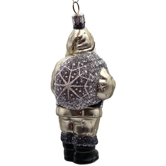 Patricia Breen Nordstrom Santa Claus Platinum Snowflakes Christmas Tree Ornament - Picture 7 of 11